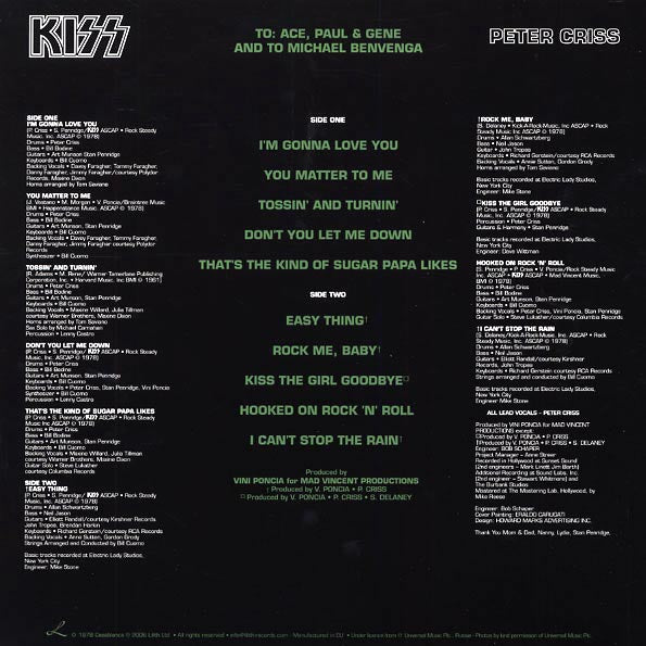 Kiss - Peter Criss (picture disc)