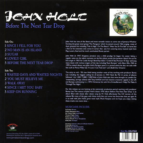 John Holt - Before The Next Teardrop Falls (180g)