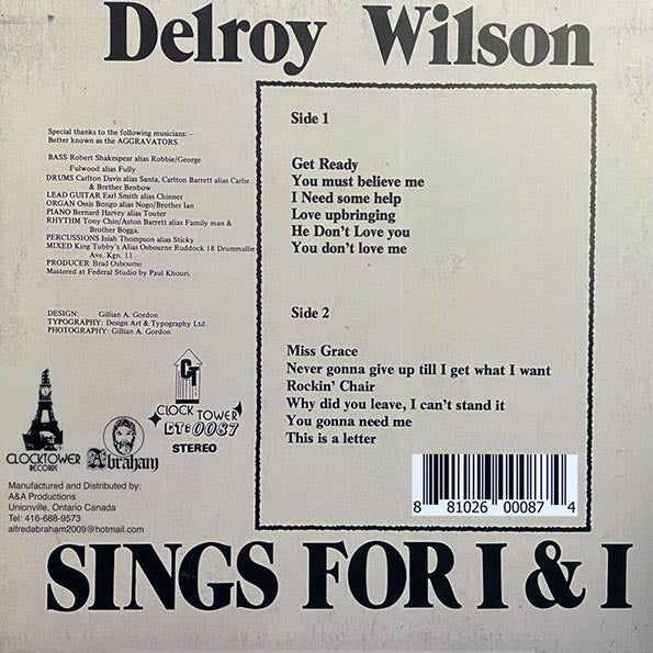 Delroy Wilson - Get Ready For Delroy: Sings For I & I