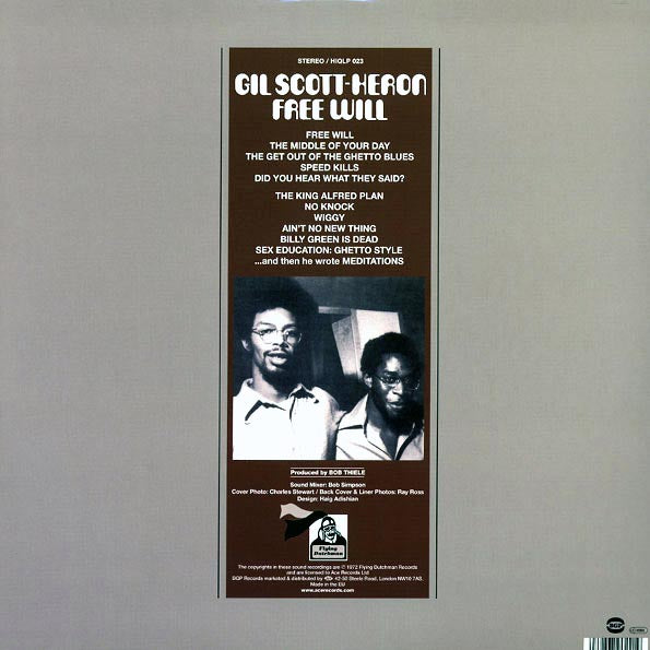 Gil Scott-Heron - Free Will (180g)