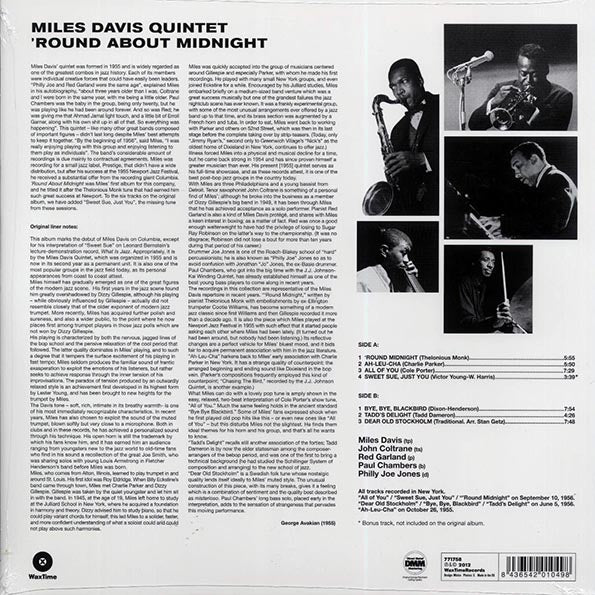 Miles Davis Quintet - Round About Midnight (+bonus track) (ltd. ed.) (180g)