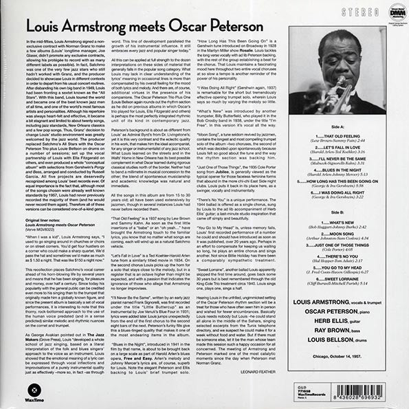 Louis Armstrong, Oscar Peterson - Louis Armstrong Meets Oscar Peterson (ltd. ed.) (180g) (remastered)