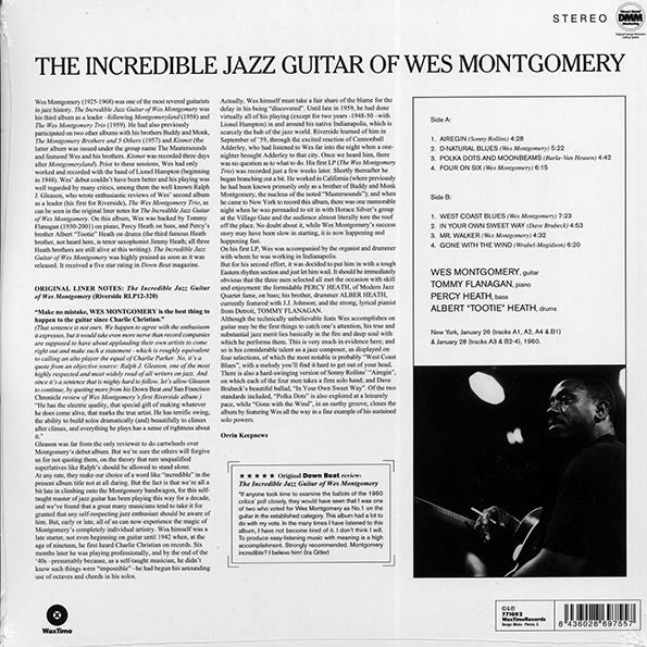 Wes Montgomery - The Incredible Jazz Guitar Of Wes Montgomery (ltd. ed.) (180g)