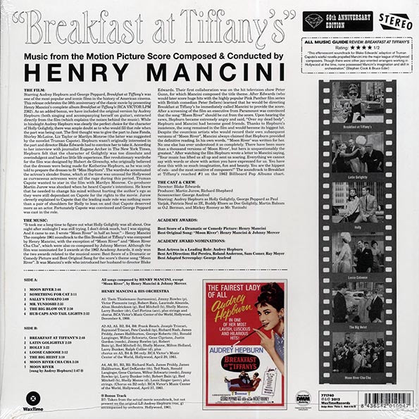 Henry Mancini - Breakfast At Tiffany's: Music From The Motion Picture Score (180g)