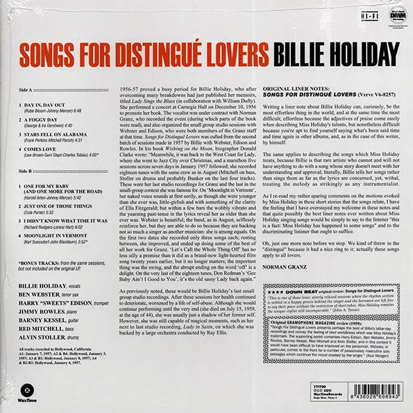 Billie Holiday - Songs For Distingue Lovers (ltd. ed.) (180g)