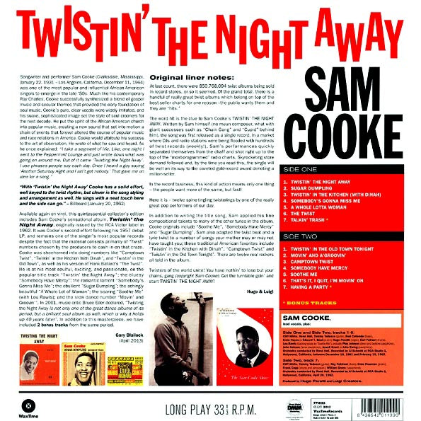 Sam Cooke - Twistin' The Night Away (+2 bonus tracks) (ltd. ed.) (180g)