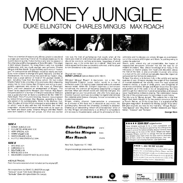Duke Ellington, Charles Mingus, Max Roach - Money Jungle (+3 bonus tracks) (ltd. ed.) (180g)