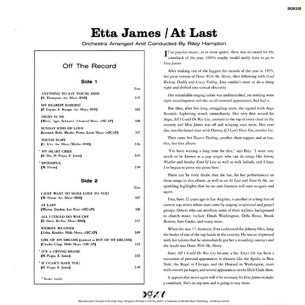 Etta James - At Last! (180g) (incl. CD)