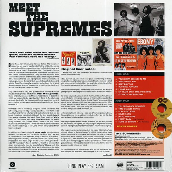 The Supremes - Meet The Supremes (+4 bonus tracks) (ltd. ed.) (180g)