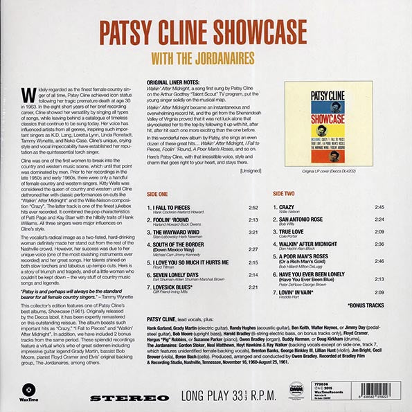 Patsy Cline - Showcase (incl. mp3) (180g)