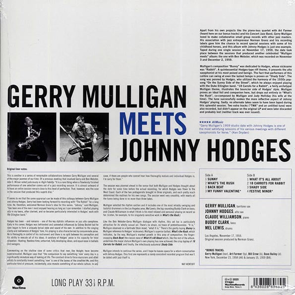 Gerry Mulligan, Johnny Hodges - Gerry Mulligan Meets Johnny Hodges (+2 bonus tracks) (ltd. ed.) (180g) (remastered)