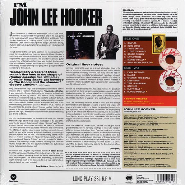 John Lee Hooker - I'm John Lee Hooker (+4 bonus tracks) (ltd. ed.) (180g)