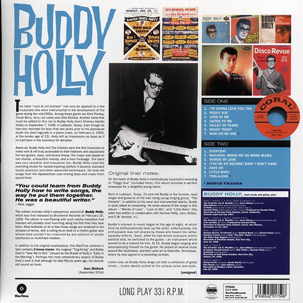 Buddy Holly - Buddy Holly (Second Album) (+2 bonus tracks) (ltd. ed.) (180g)