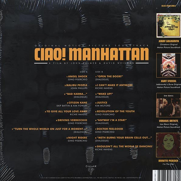 Edie Sedgwick, Gino Piserchio, John Phillips, Etc. - Ciao! Manhattan Original Motion Picture Soundtrack (RSD 2017) (ltd. ed.) (colored vinyl)