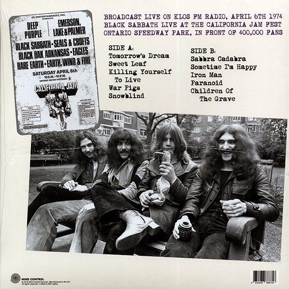 Black Sabbath - Live From The Ontario Speedway Park, April 6th 1974: KLOS-FM Broadcast (ltd. 500 copies made) (purple vinyl)