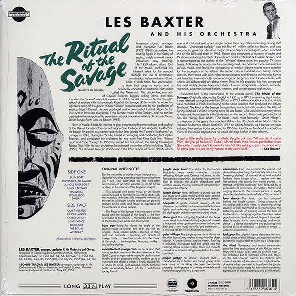 Les Baxter & His Orchestra - Ritual Of The Savage (Le Sacre Du Sauvage) (+2 bonus tracks) (ltd. ed.) (180g)
