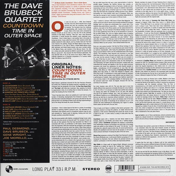 Dave Brubeck Quartet - Countdown: Time In Outer Space (+bonus track) (ltd. ed.) (180g) (remastered)