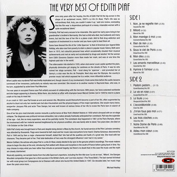 Edith Piaf - The Very Best Of Edith Piaf (180g) (colored vinyl)