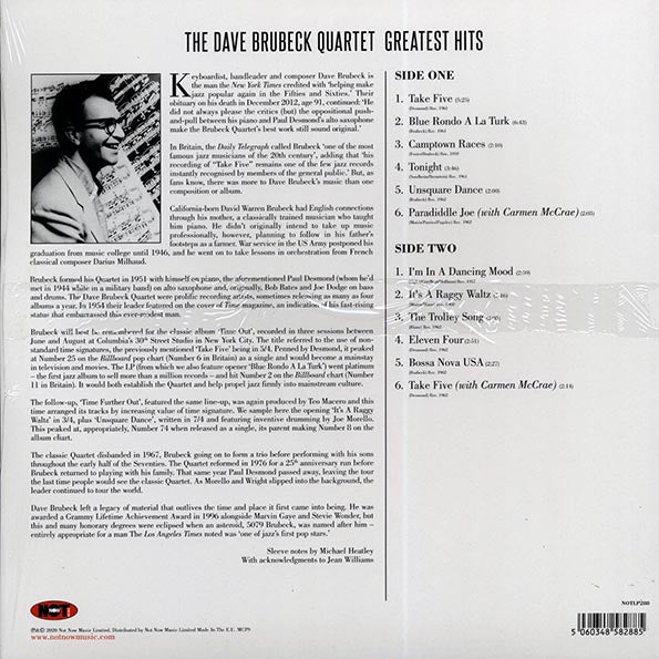 Dave Brubeck Quartet - Greatest Hits (180g) (colored vinyl)