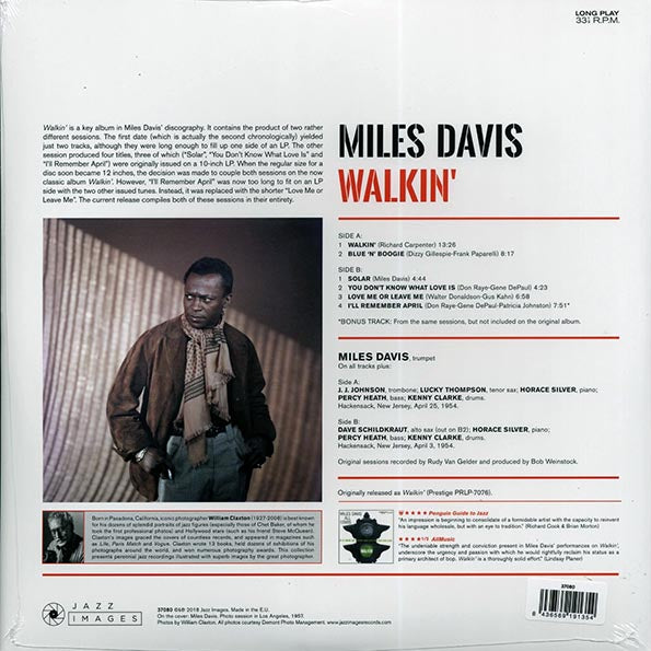 Miles Davis - Walkin' (+bonus track) (ltd. ed.) (180g)