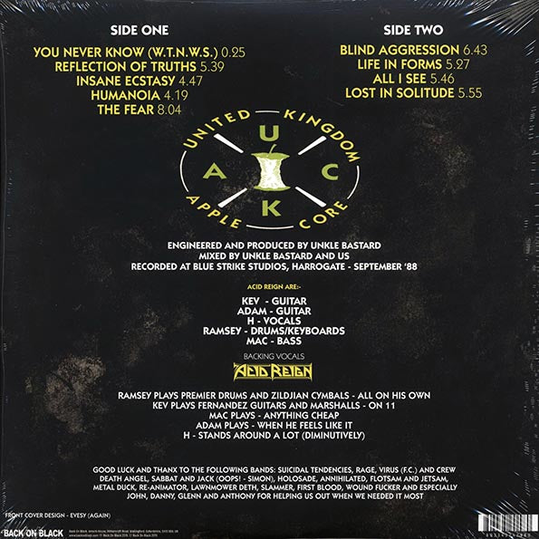 Acid Reign - The Fear (yellow vinyl) (remastered)