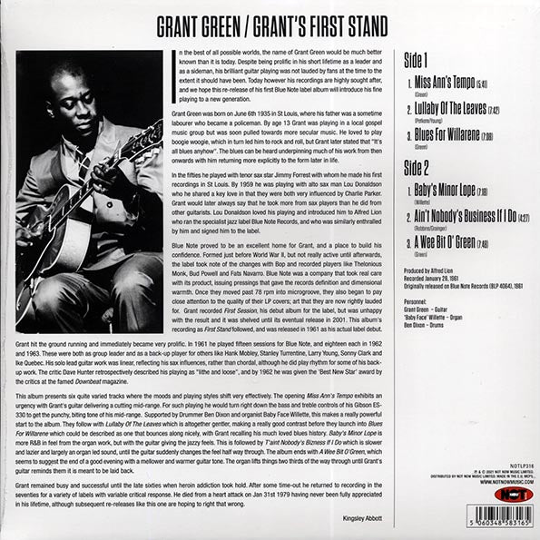 Grant Green - Grant's First Stand (180g)