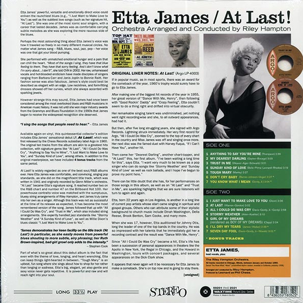Etta James - At Last! (ltd. ed.) (picture disc)
