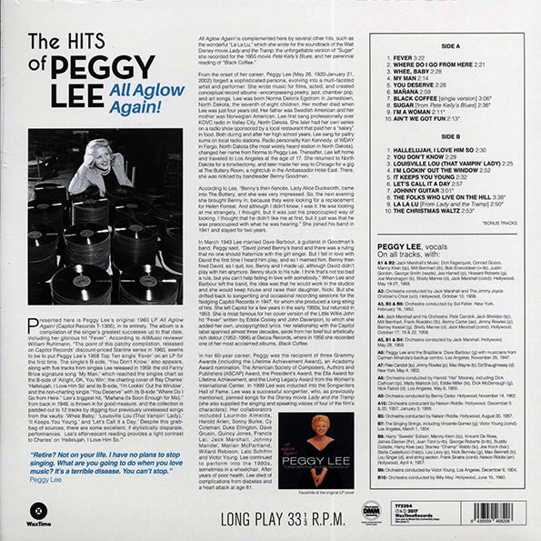 Peggy Lee - All Aglow Again! The Hits Of Peggy Lee (+7 bonus tracks) (ltd. ed.) (180g)