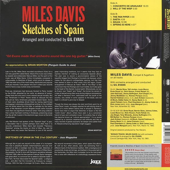 Miles Davis - Sketches Of Spain (+bonus track) (ltd. ed.) (180g) (red vinyl)
