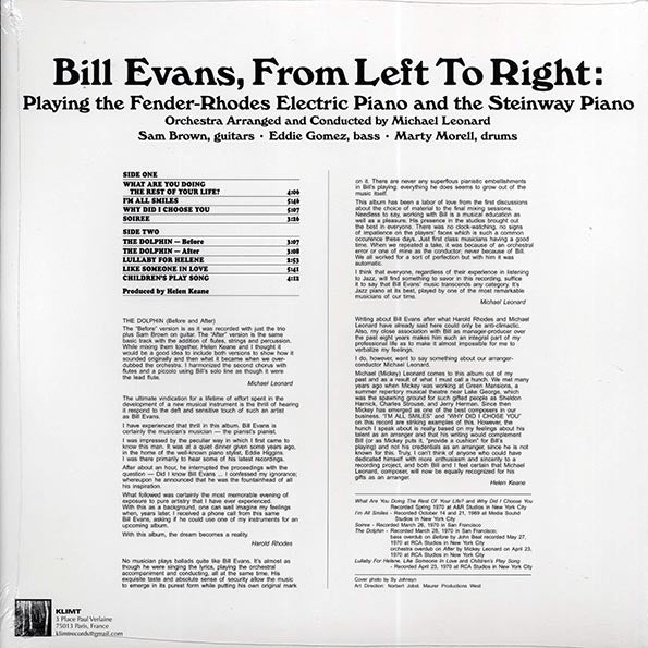 Bill Evans - From Left To Right (ltd. ed.) (white vinyl)