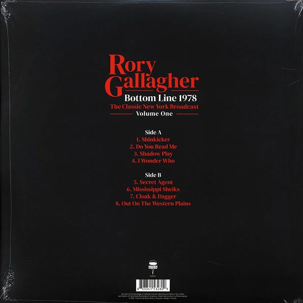 Rory Gallagher - Bottom Line 1978 Volume 1: The Classic New York Broadcast