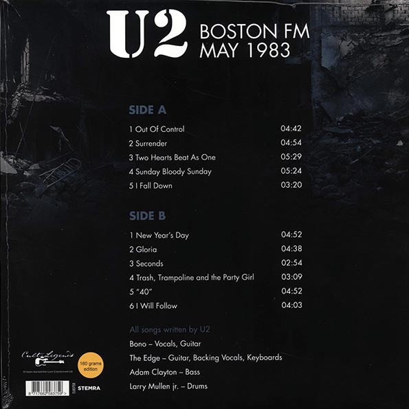 U2 - Boston FM May 1983: Orpheum Theatre, May 6th
