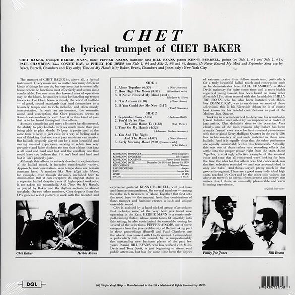 Chet Baker - The Lyrical Trumpet Of Chet Baker (180g)