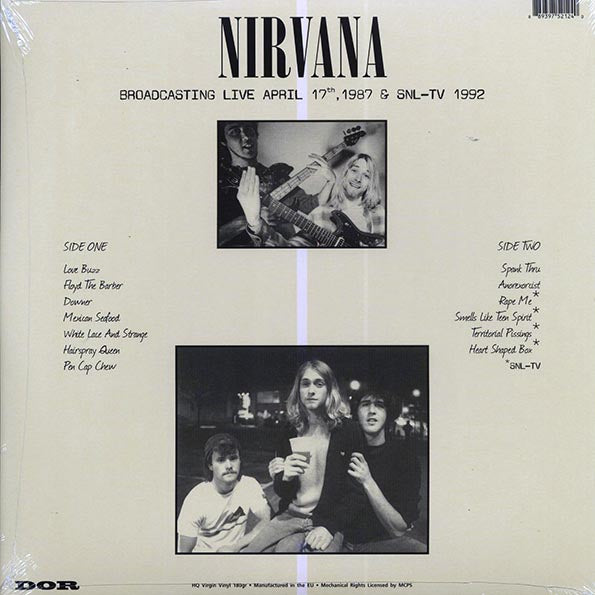 Nirvana - Broadcasting Live KAOS-FM April 17th, 1987 & SNL-TV 1992 (180g) (green vinyl)