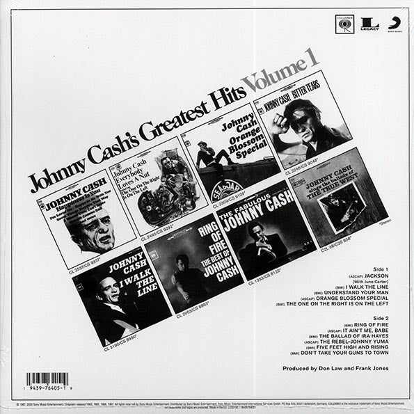 Johnny Cash - Greatest Hits Volume 1