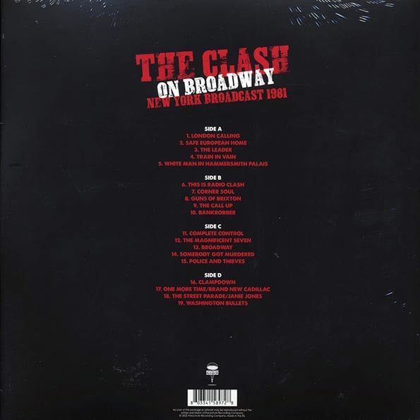 The Clash - On Broadway: New York Broadcast 1981 (2xLP)