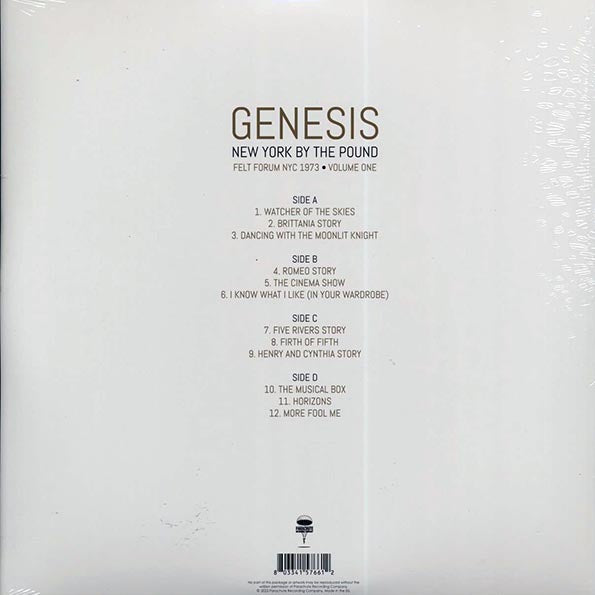 Genesis - New York By The Pound Volume 1: Felt Forum NYC 1973 (2xLP)