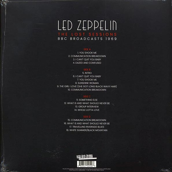 Led Zeppelin - The Lost Sessions: BBC Broadcasts 1969 (ltd. ed.) (2xLP) (clear vinyl)