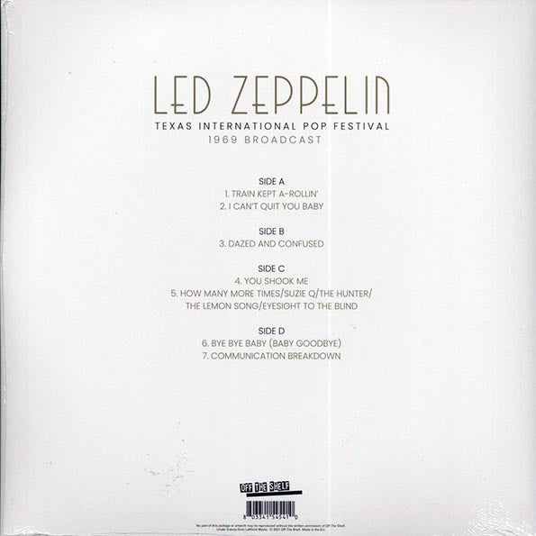 Led Zeppelin - Texas International Pop Festival (2xLP)