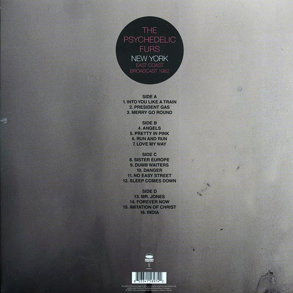 The Psychedelic Furs - New York East Coast Broadcast 1982 (2xLP)