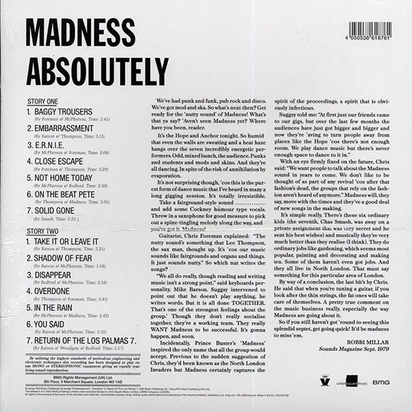 Madness - Absolutely (40th Anniv. Ed.) (180g) (remastered)
