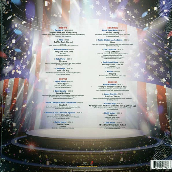 Taylor Swift, Beyonce, Katy Perry, Britney Spears, Lenny Kravitz, Kelly Clarkson, Etc. - Now That's What I Call Music! 20th Anniversary Volume 1 (20 tracks) (ltd. ed.) (2xLP) (red/blue vinyl)