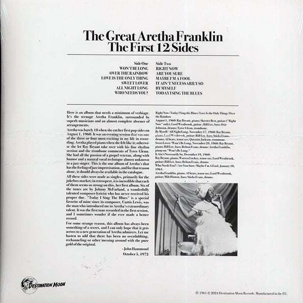 Aretha Franklin - The Great Aretha Franklin (ltd. 500 copies made) (clear vinyl)