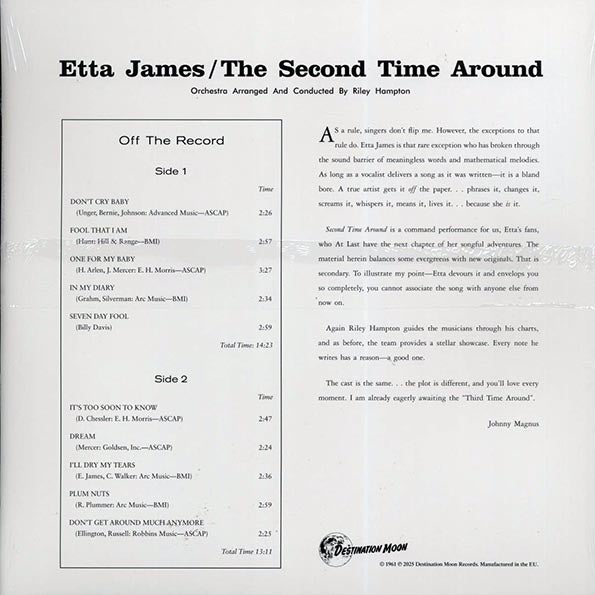 Etta James - The Second Time Around (ltd. 500 copies made) (clear vinyl)