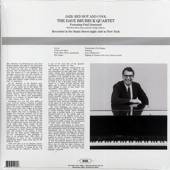 Dave Brubeck Quartet - Jazz Red Hot And Cool (180g)