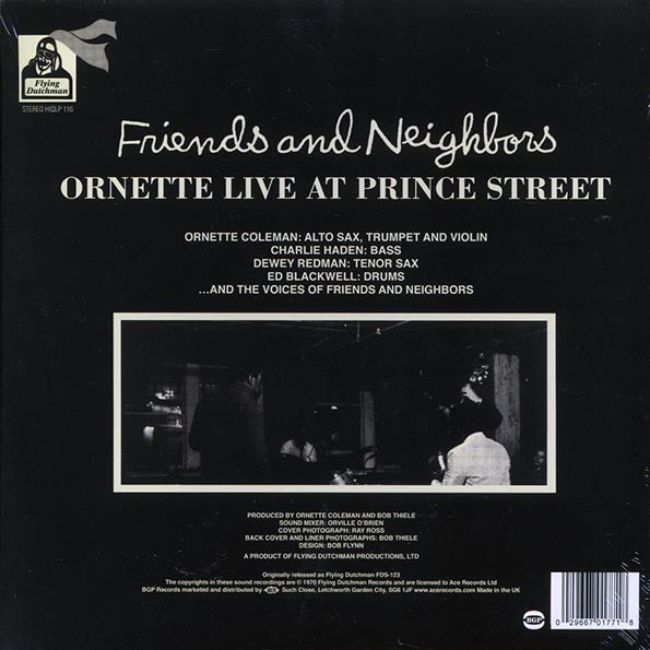 Ornette Coleman - Friends And Neighborsl Ornette Live At Prince Street (180g)