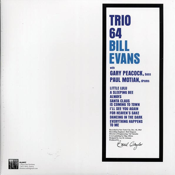 Bill Evans - Trio 64 (splatter vinyl)
