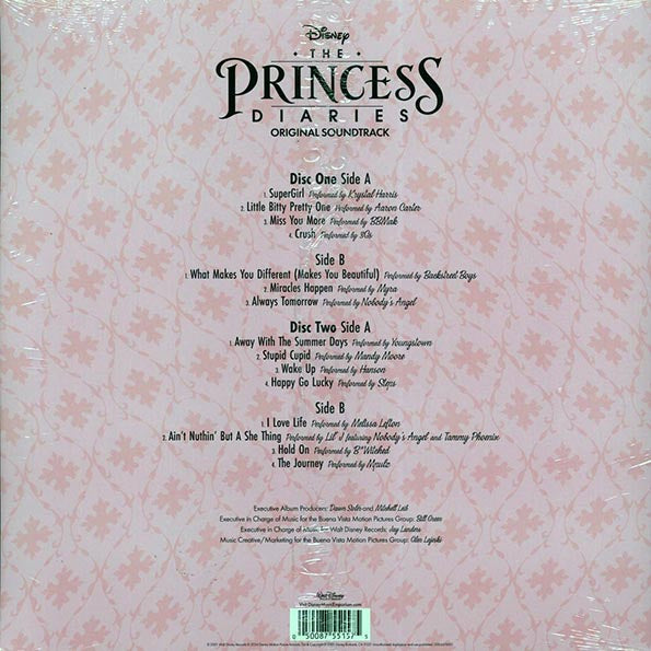 Mandy Moore, Backstreet Boys, Krystal Harris, Etc. - The Pricess Diaries: Original Soundtrack (2xLP) (clear/blue splatter vinyl)