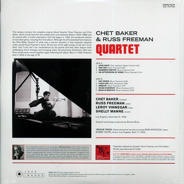 Chet Baker, Russ Freeman Quartet - Chet Baker & Russ Freeman Quartet (+bonus track) (ltd. ed.) (180g)