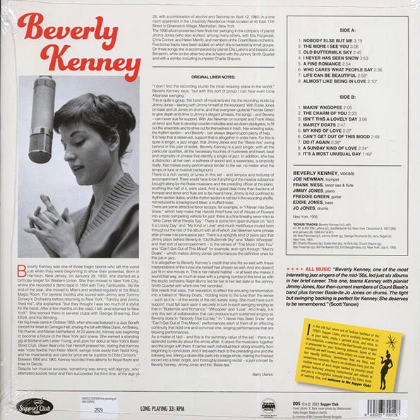 Beverly Kenney - With The Basie-Ites (+5 bonus tracks) (ltd. ed.) (180g)